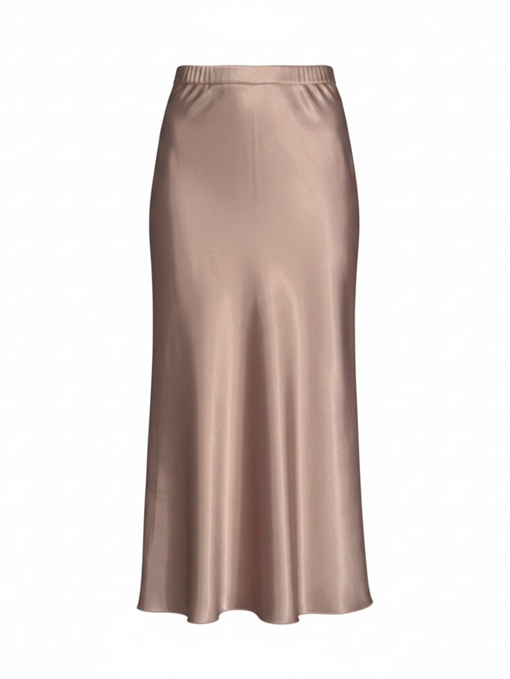 Nicole Miller Satin Maxi Slip Skirt in Rose Taupe
